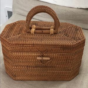 Straw Structured Tote Bag